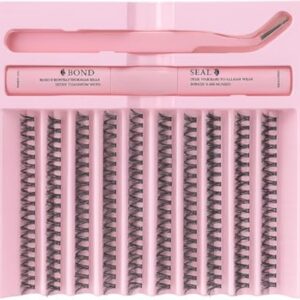 diy lash extension kit individual lashes with lash glue bond and seal 200 cluster lashes 816mm natur 9999